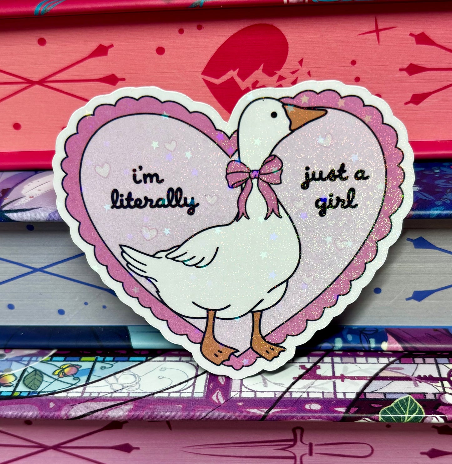 Im Literally Just A Girl Goose Sticker