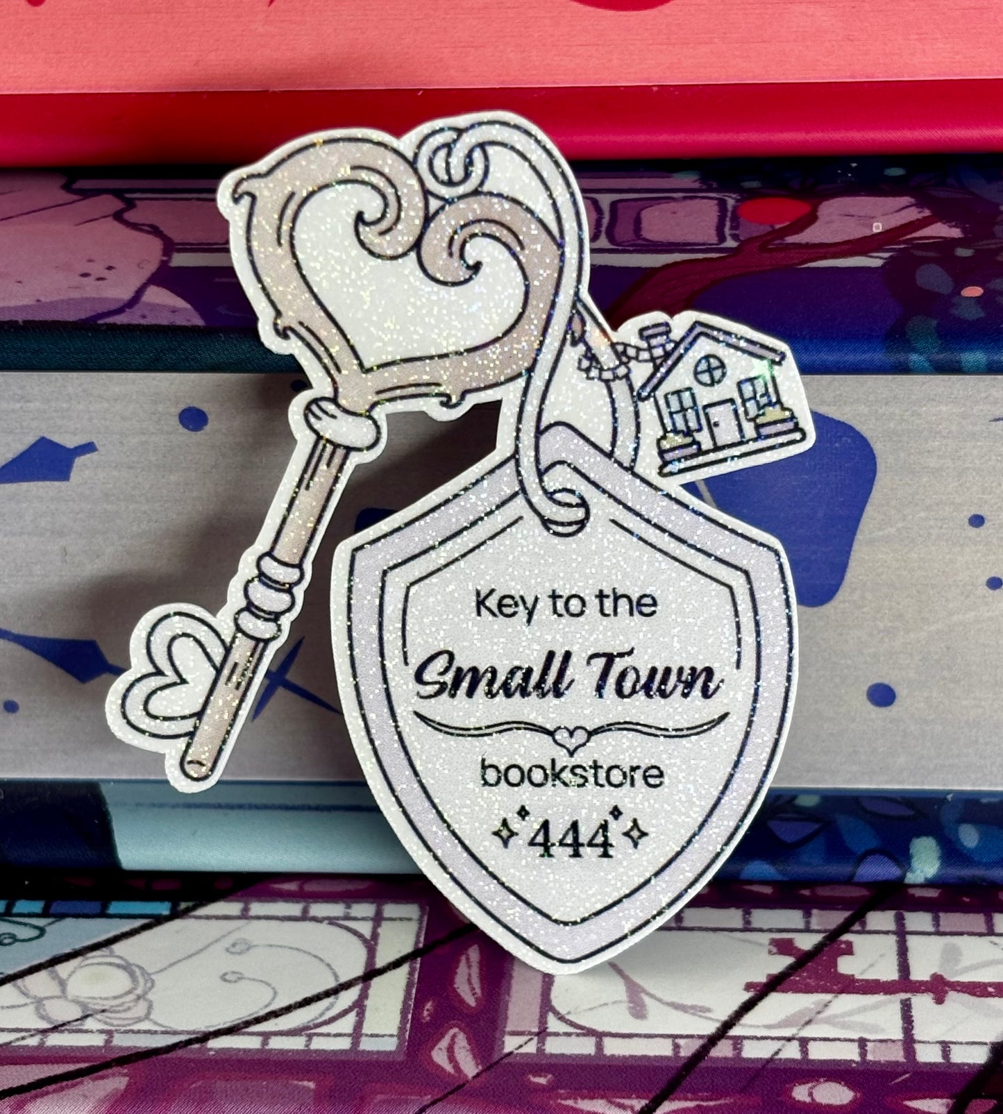 Mini Key To The Small Town Bookstore Sticker