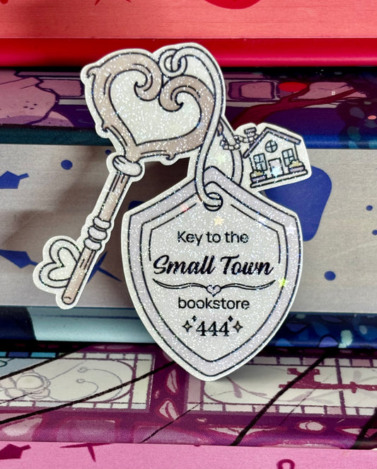 Mini Key To The Small Town Bookstore Sticker
