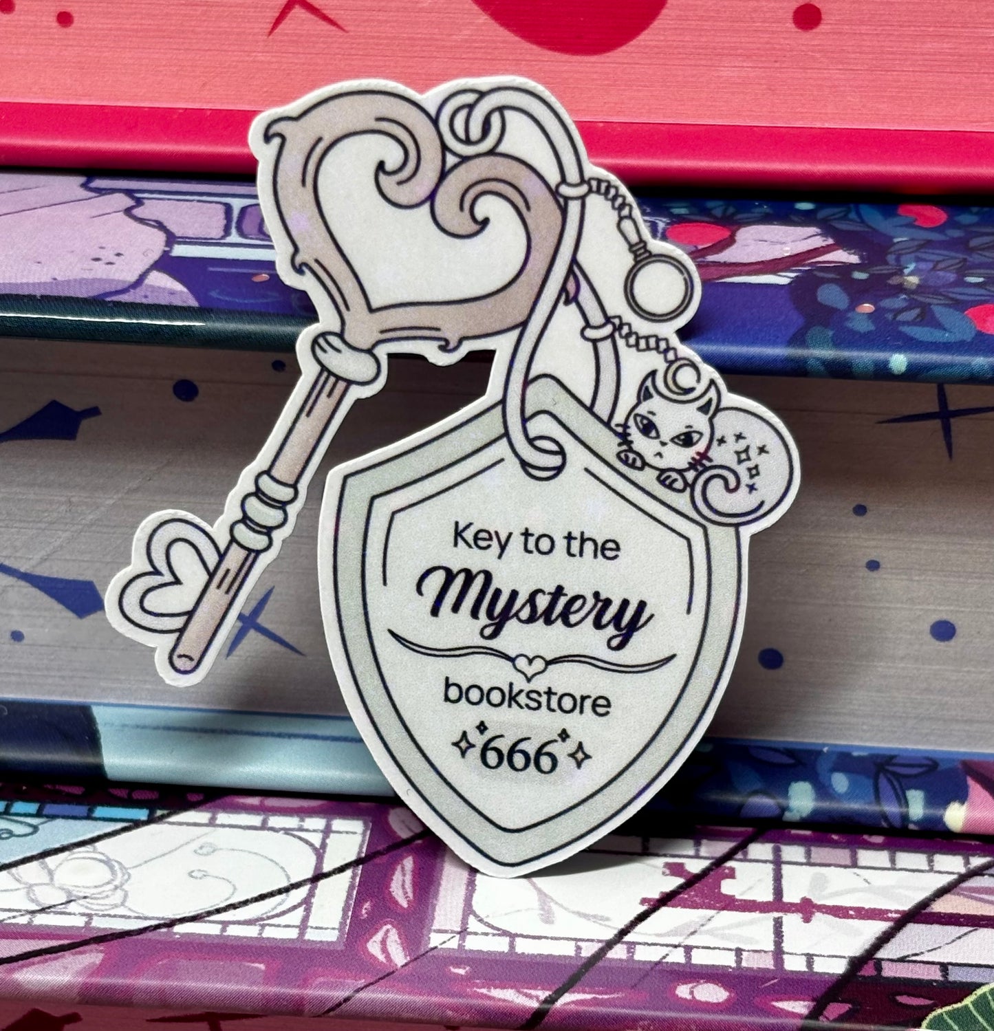 Mini Key To The Mystery Bookstore Sticker