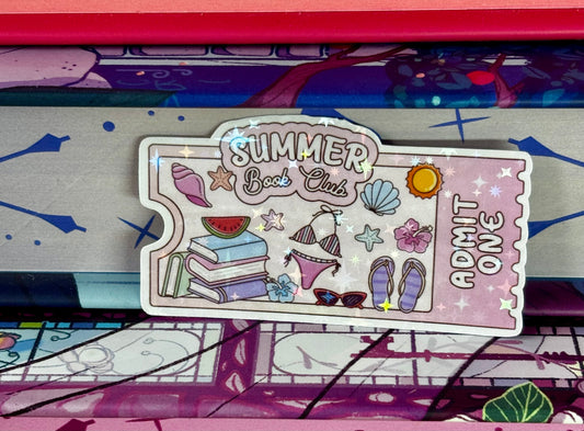 Mini Summer Book Club Ticket Sticker