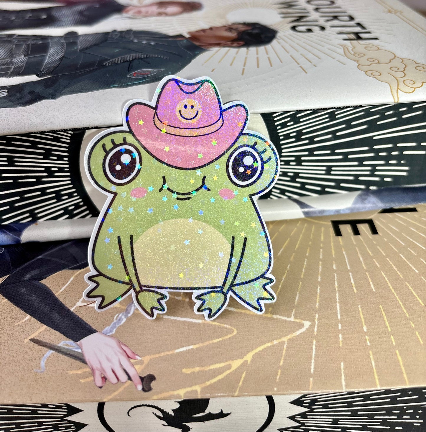 Cute Cowgirl Frog Sticker