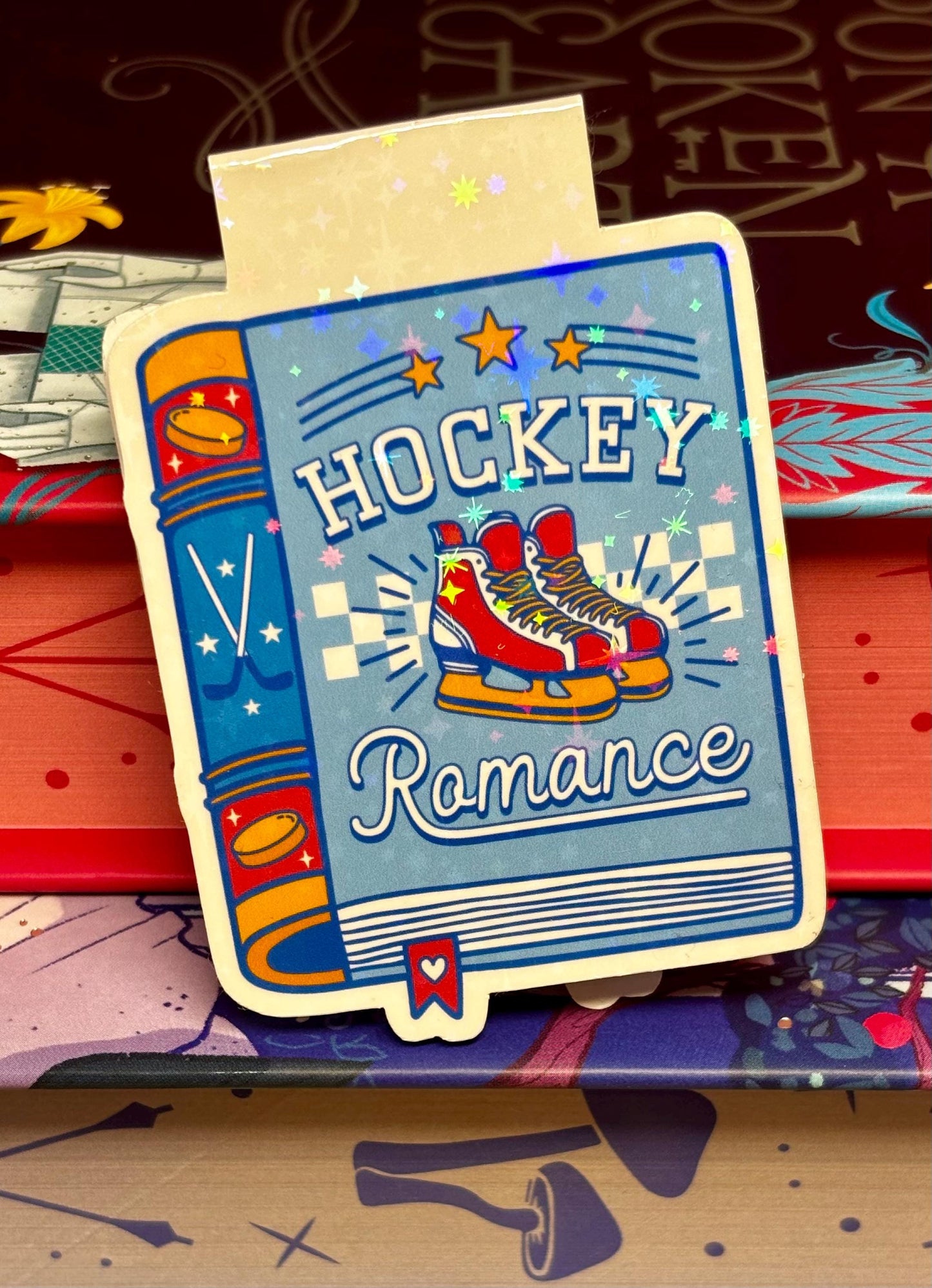 Hockey Romance Book Magnetic Bookmark