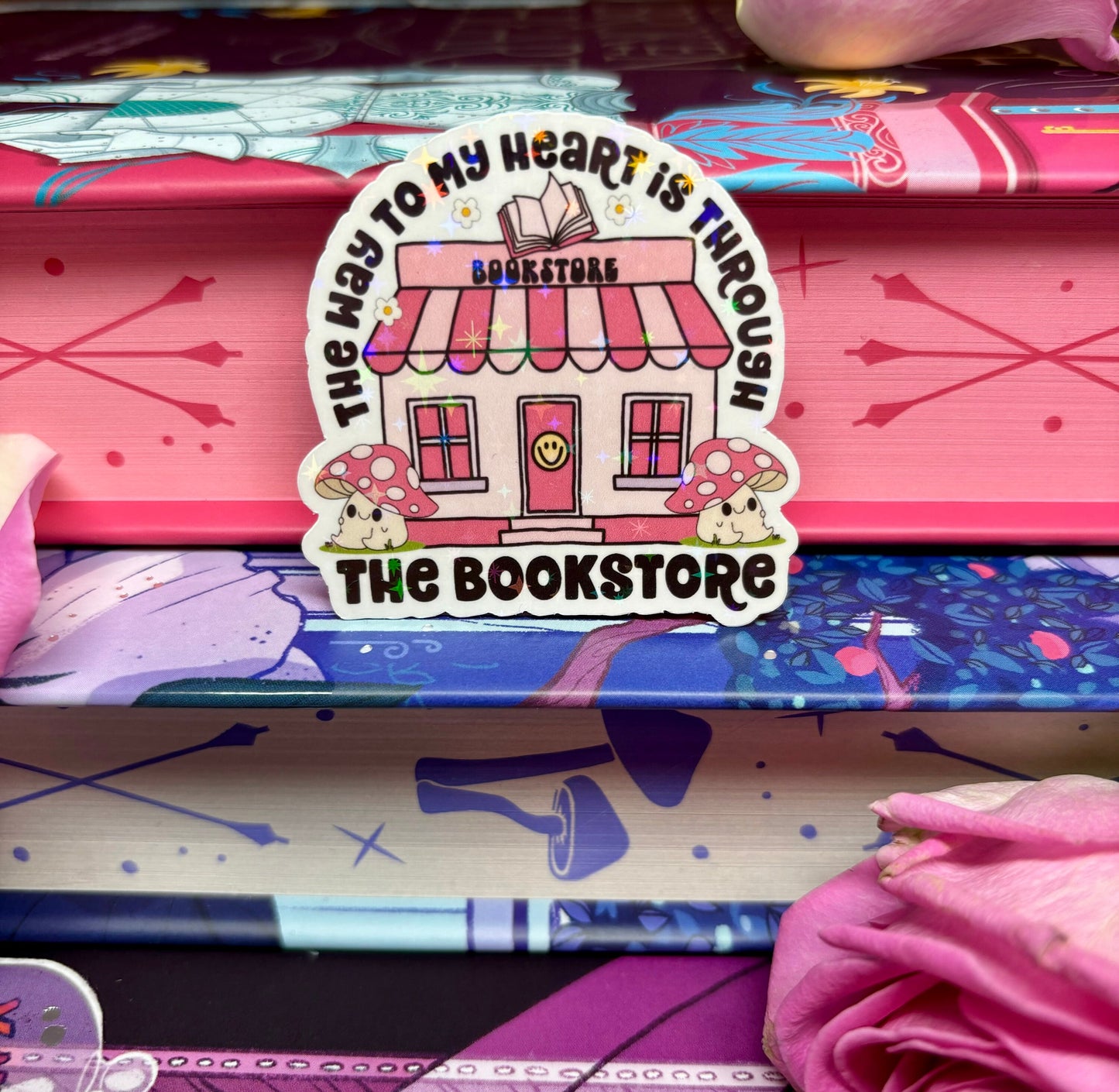 Mini The Way To My Heart Is Through The Bookstore Sticker