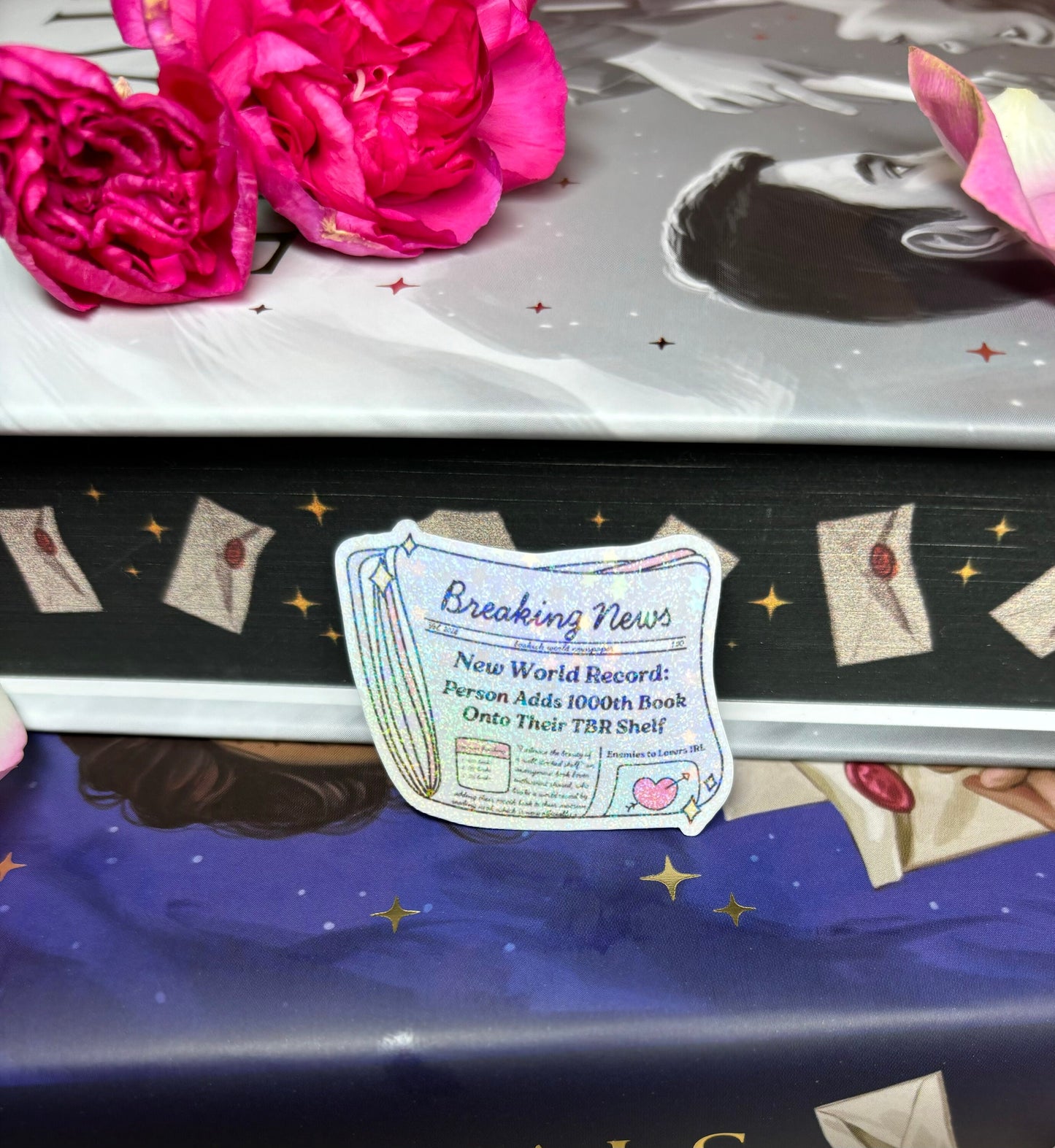Mini Cute Bookish News TBR Sticker