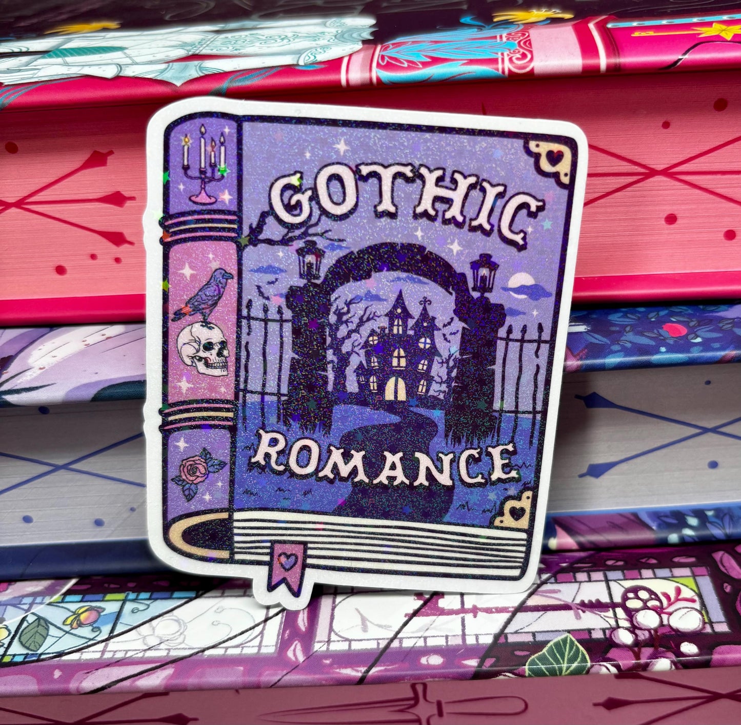 Gothic Romance Book Sticker