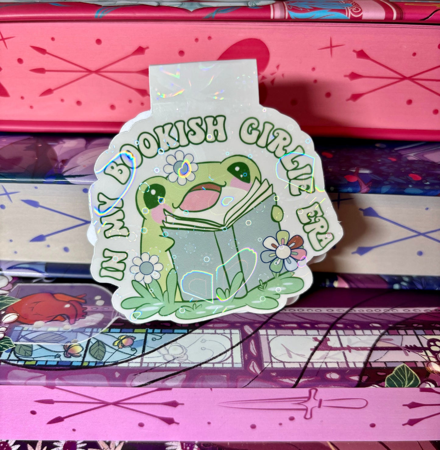 In My Bookish Girlie Era Frog Magnetic Bookmark