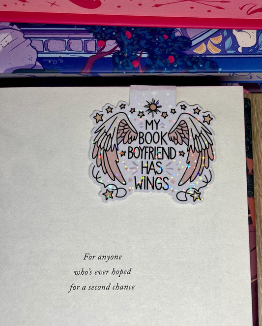 My Book Boyfriend Has Wings Magnetic Bookmark