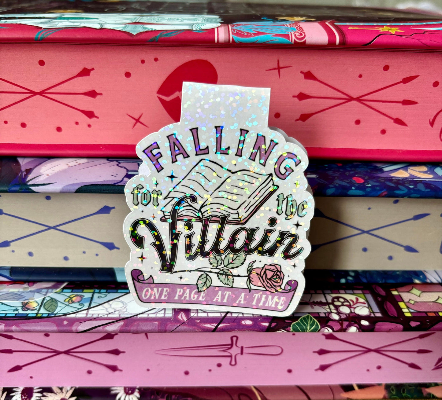 Falling For The Villain One Page At A Time Magnetic Bookmark