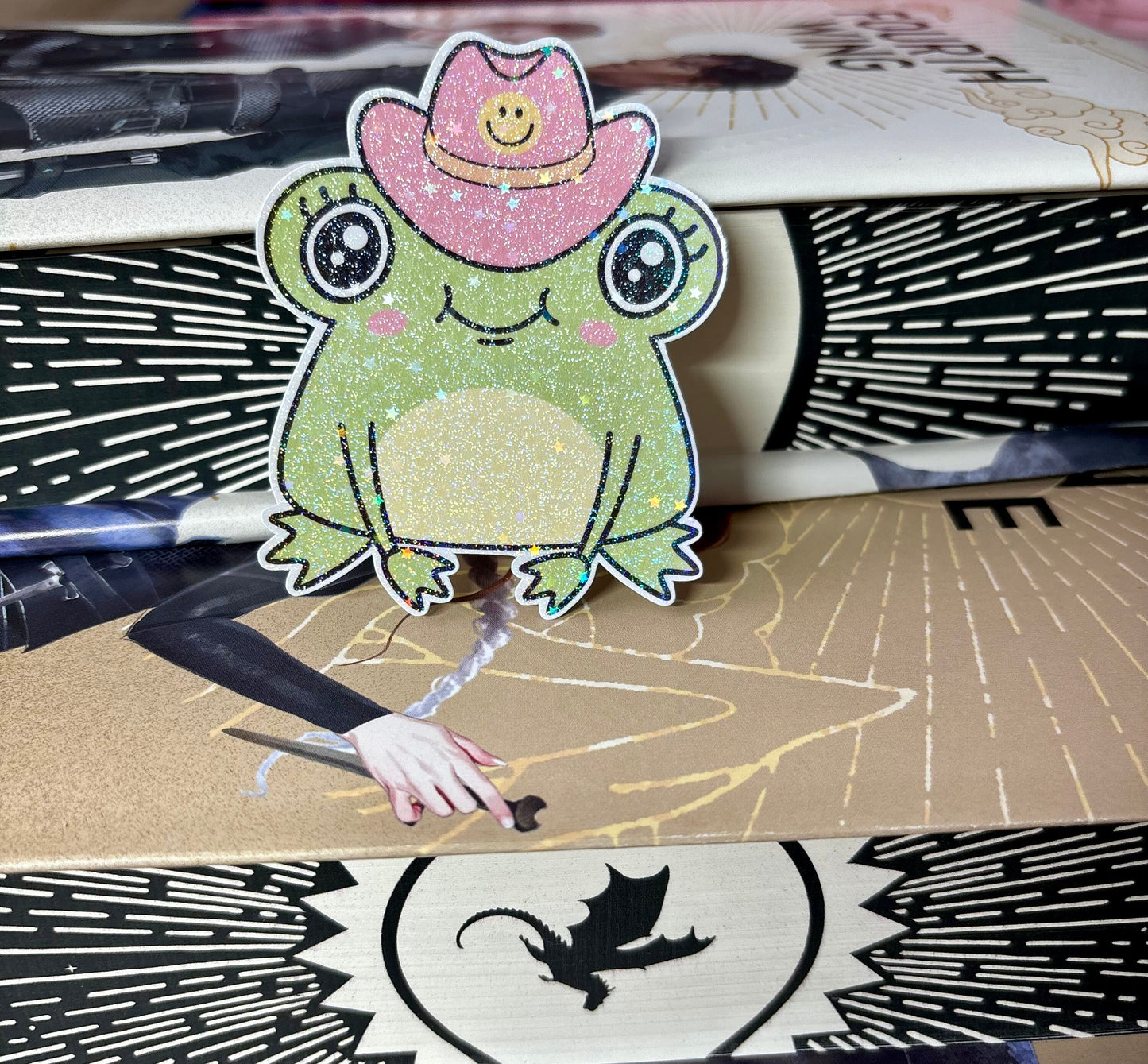 Cute Cowgirl Frog Sticker