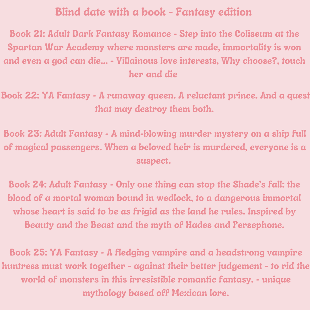 Blind Date With A Book Box - Fantasy Edition