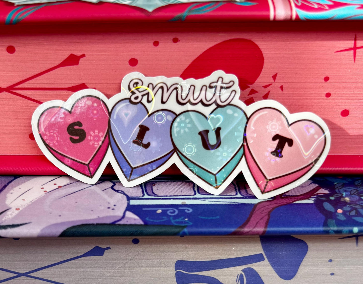 Mini Love Heart Smut Slut Sticker