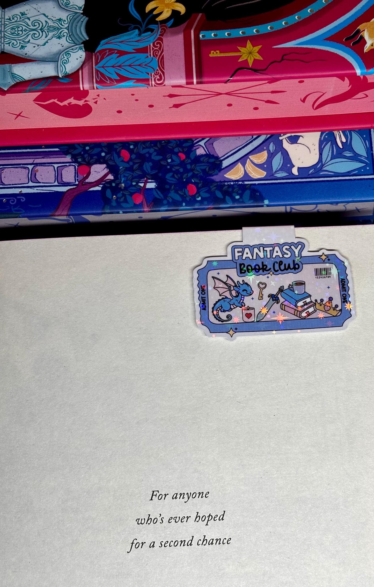 Mini Fantasy Book Club Ticket Magnetic Bookmark