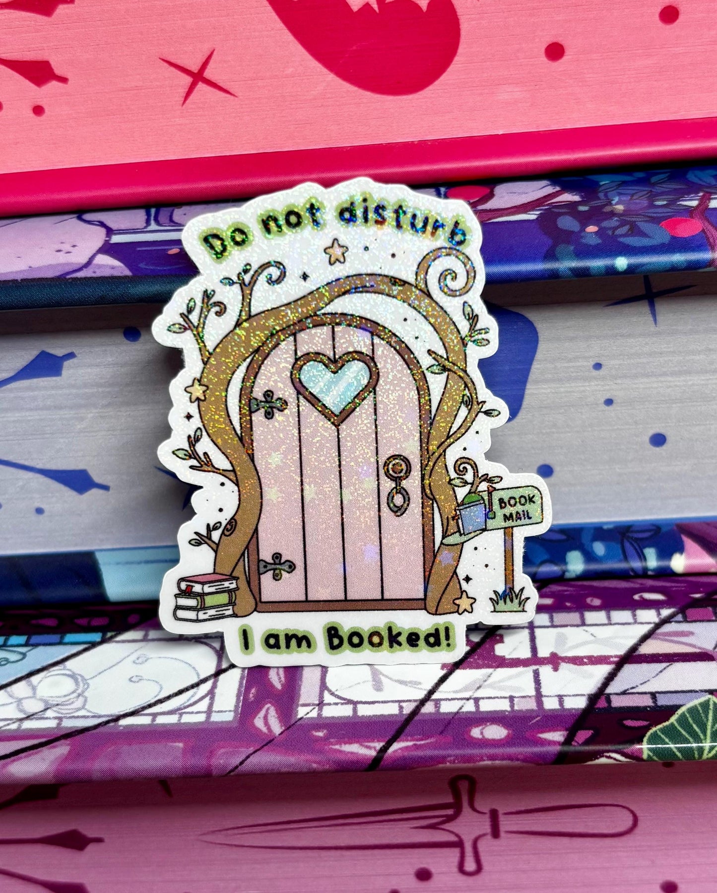 Mini Do Not Disturb I Am Booked Door Sticker