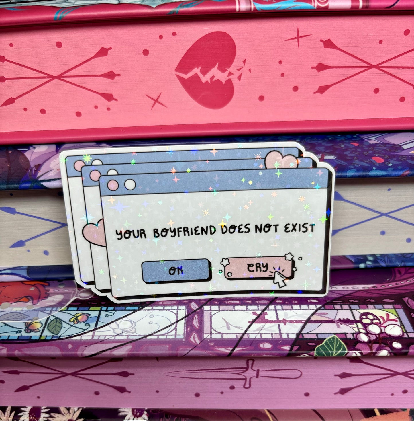 Your Boyfriend Does Not Exist Error Message Sticker