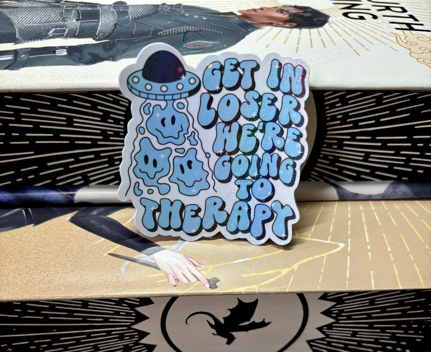 Get In Loser We're Going To Therapy Aliens Sticker