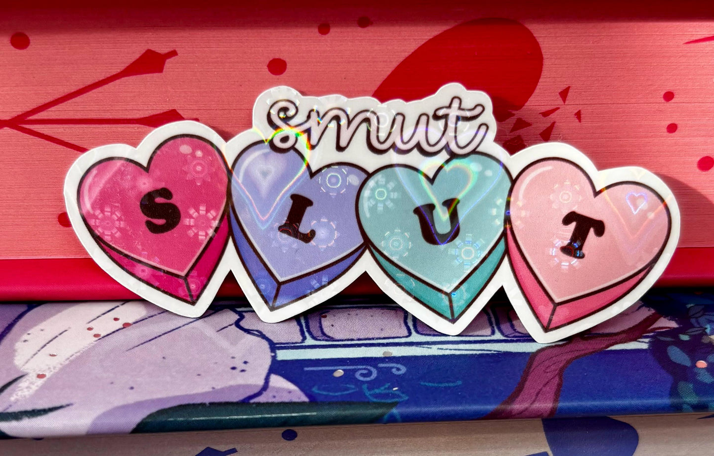 Mini Love Heart Smut Slut Sticker
