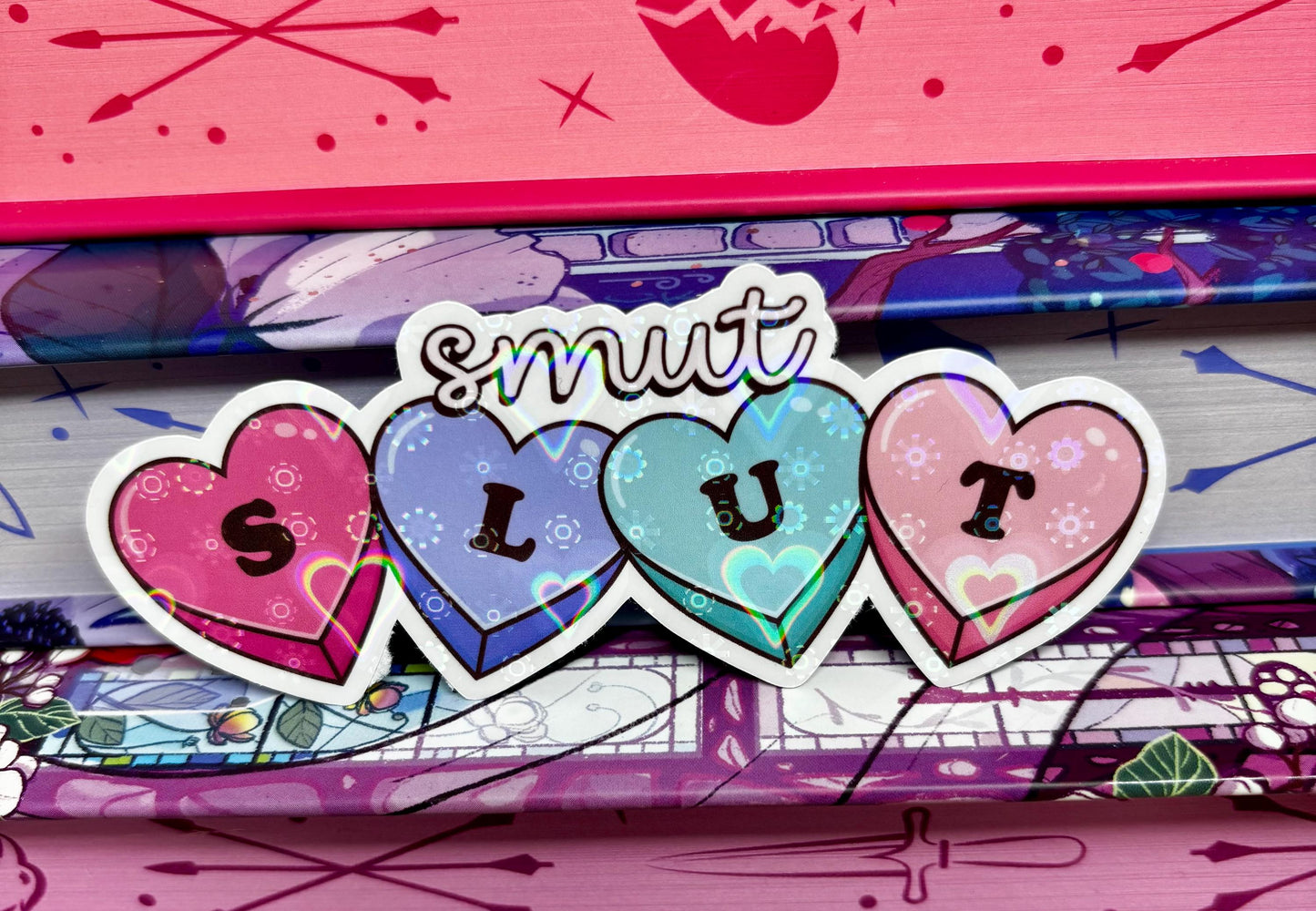 Love Heart Smut Slut Sticker
