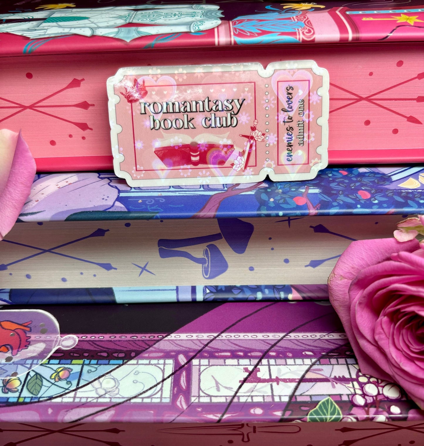 Mini Romantasy Book Club Ticket Sticker
