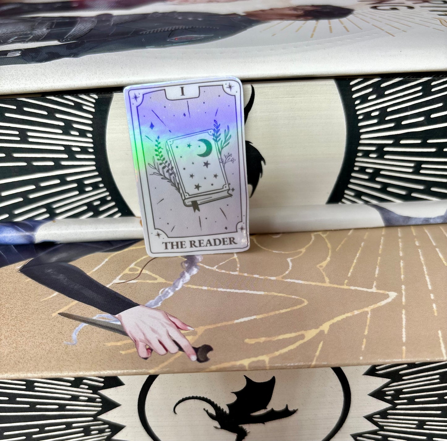 Mini The Reader Tarot Card Sticker