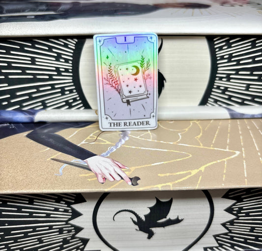 Mini The Reader Tarot Card Sticker