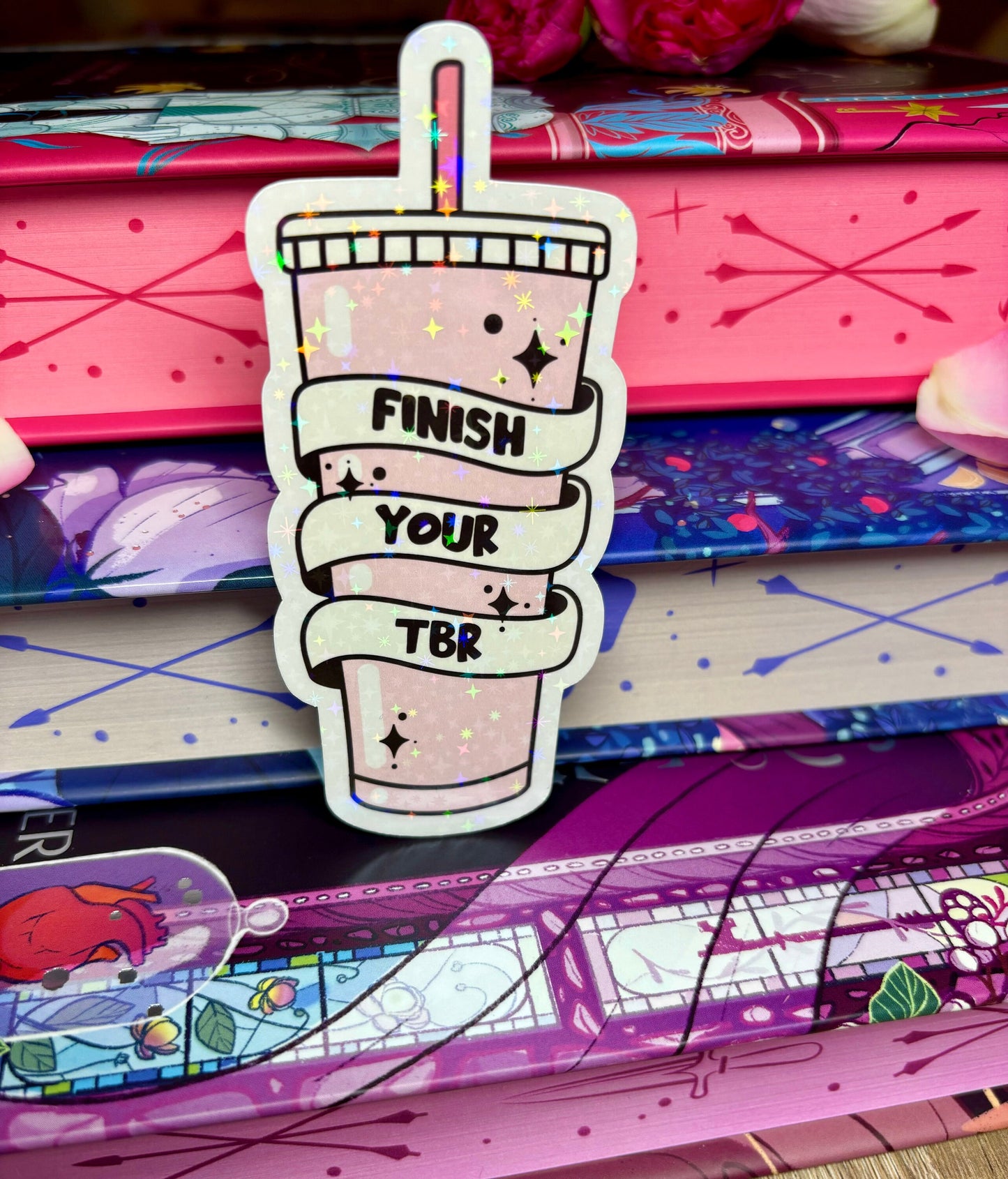 Finish your TBR cold cup Sticker