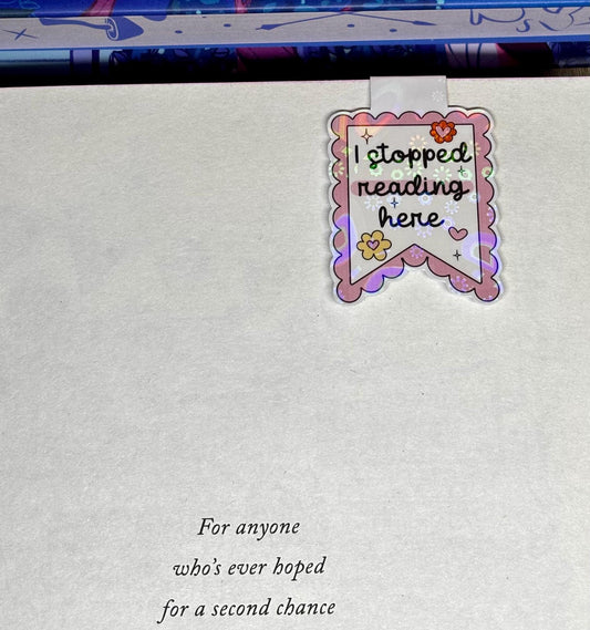 Mini I Stopped Reading Here Magnetic Bookmark