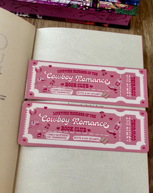 Cowboy Romance Book Club Bookmark