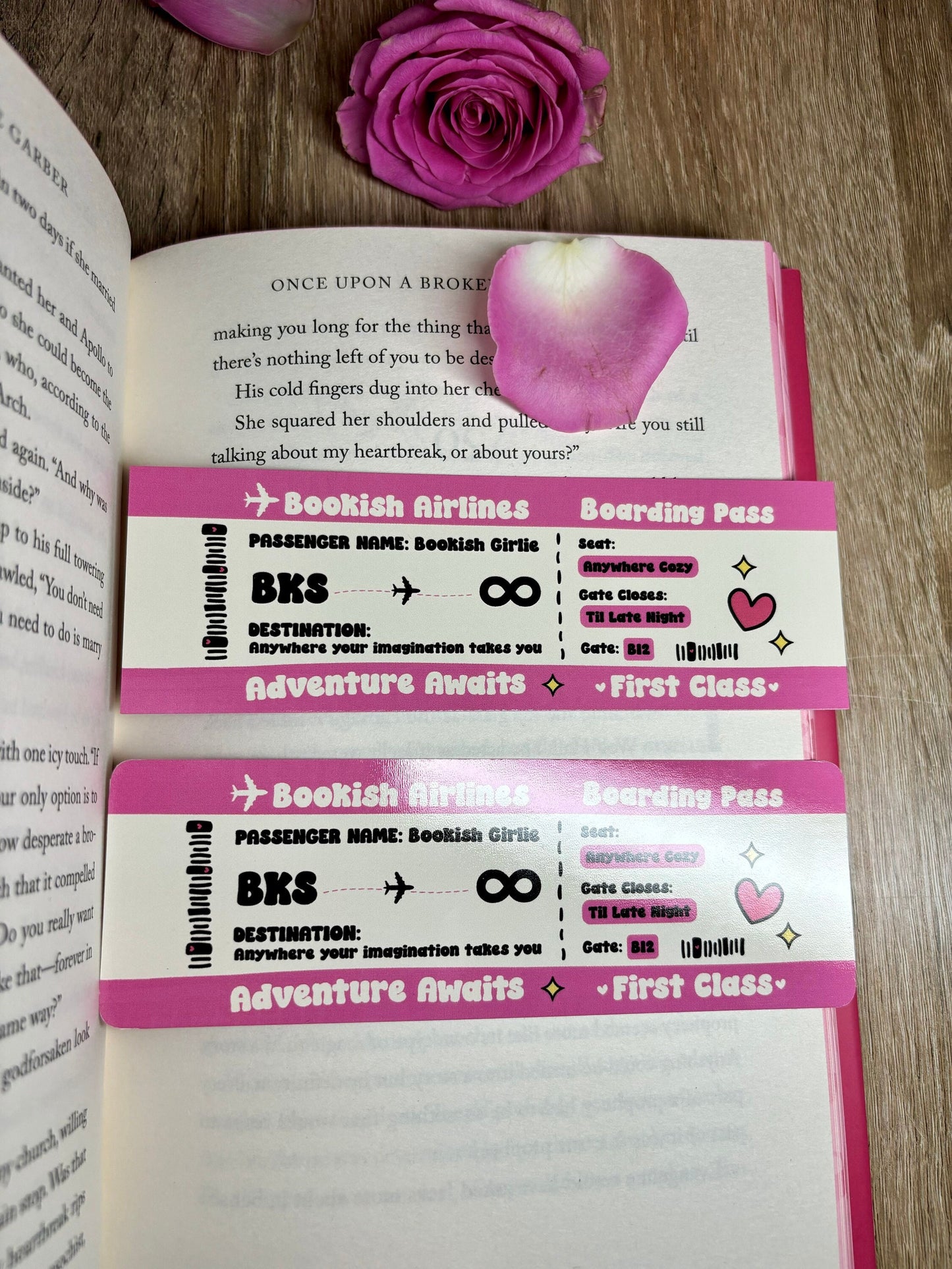 Bookish Airlines Bookish Girlie Boarding Pass Bookmark