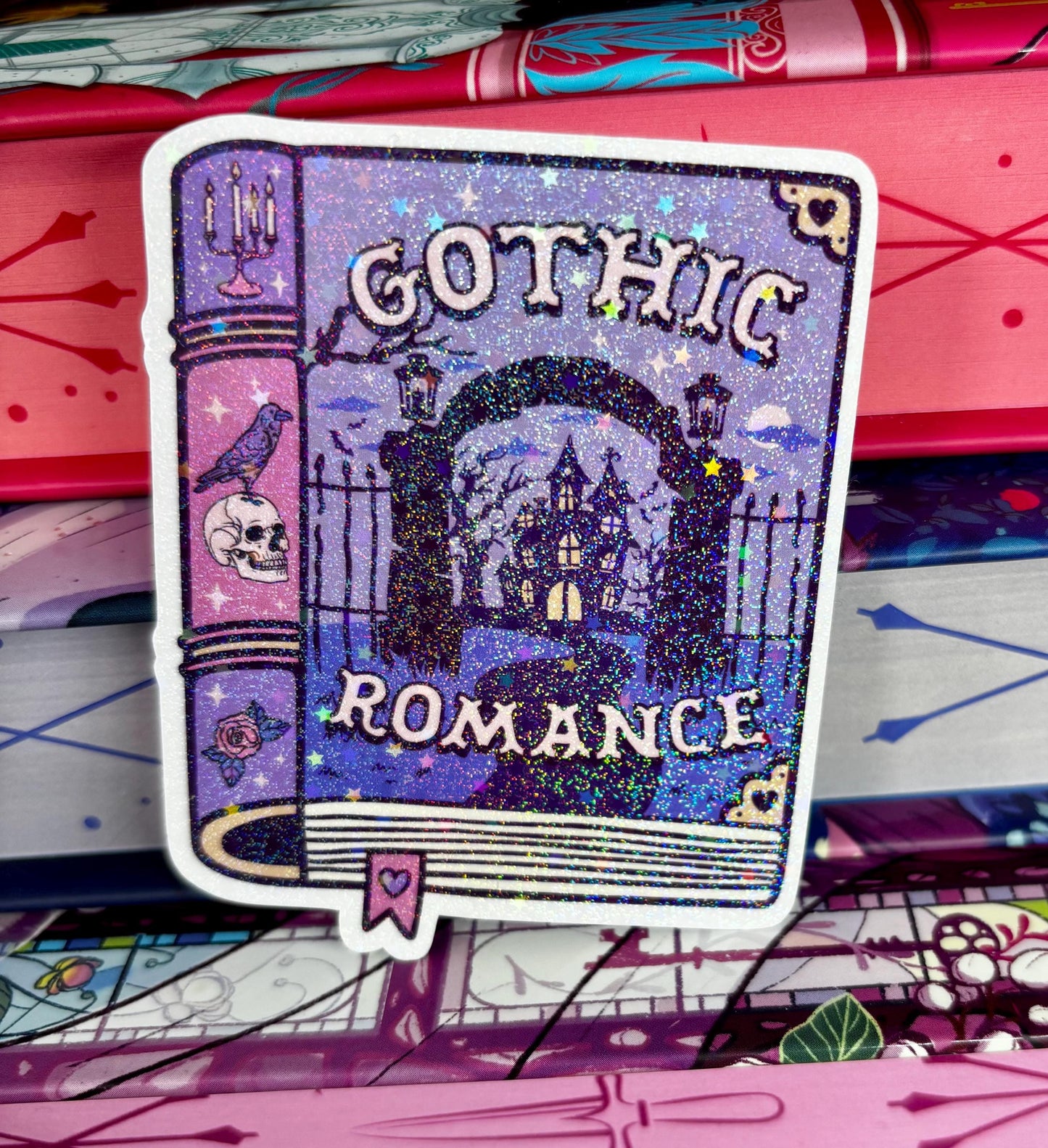Gothic Romance Book Sticker