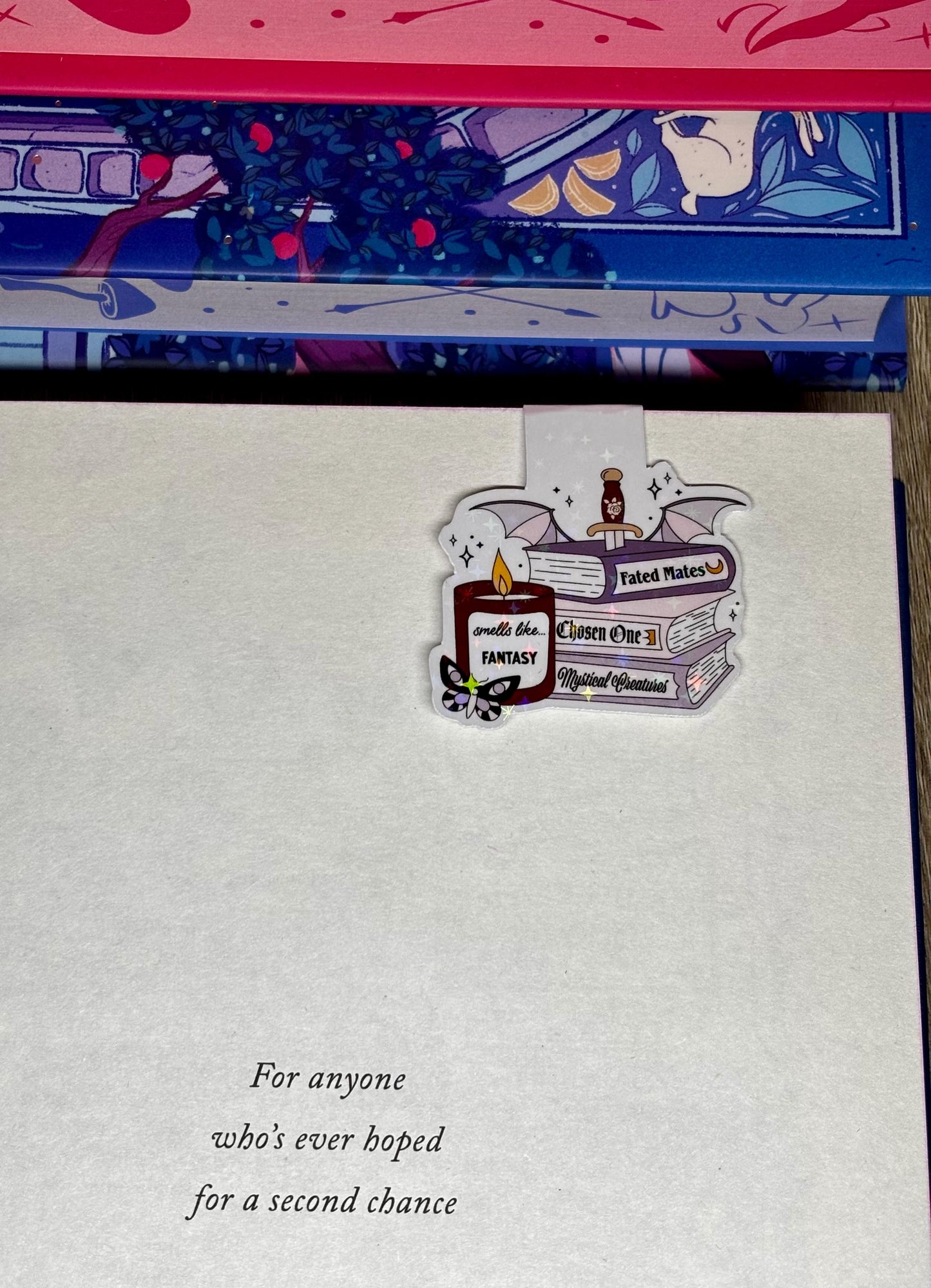 Mini Smells Like Fantasy Book Stack Magnetic Bookmark