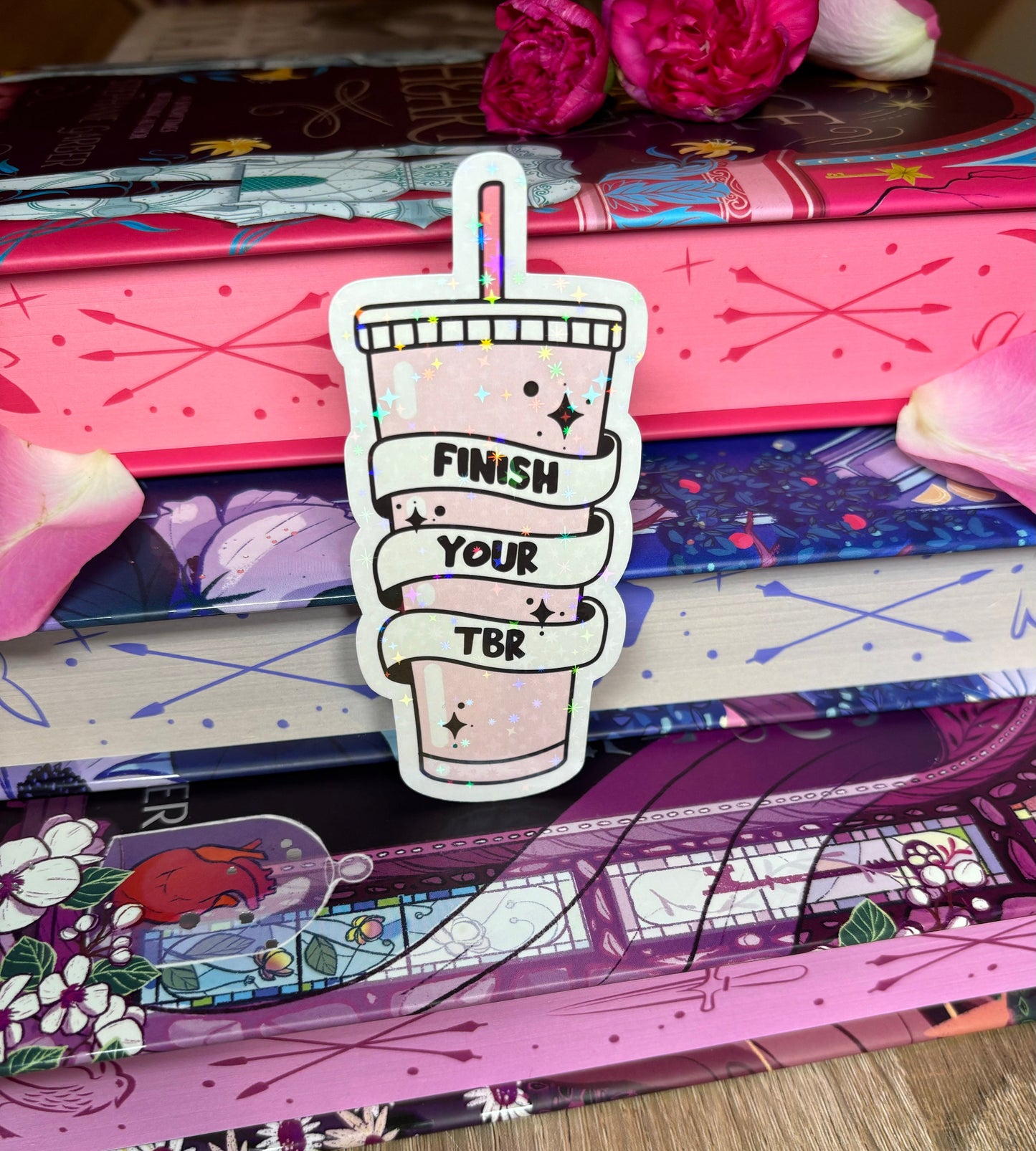 Finish your TBR cold cup Sticker