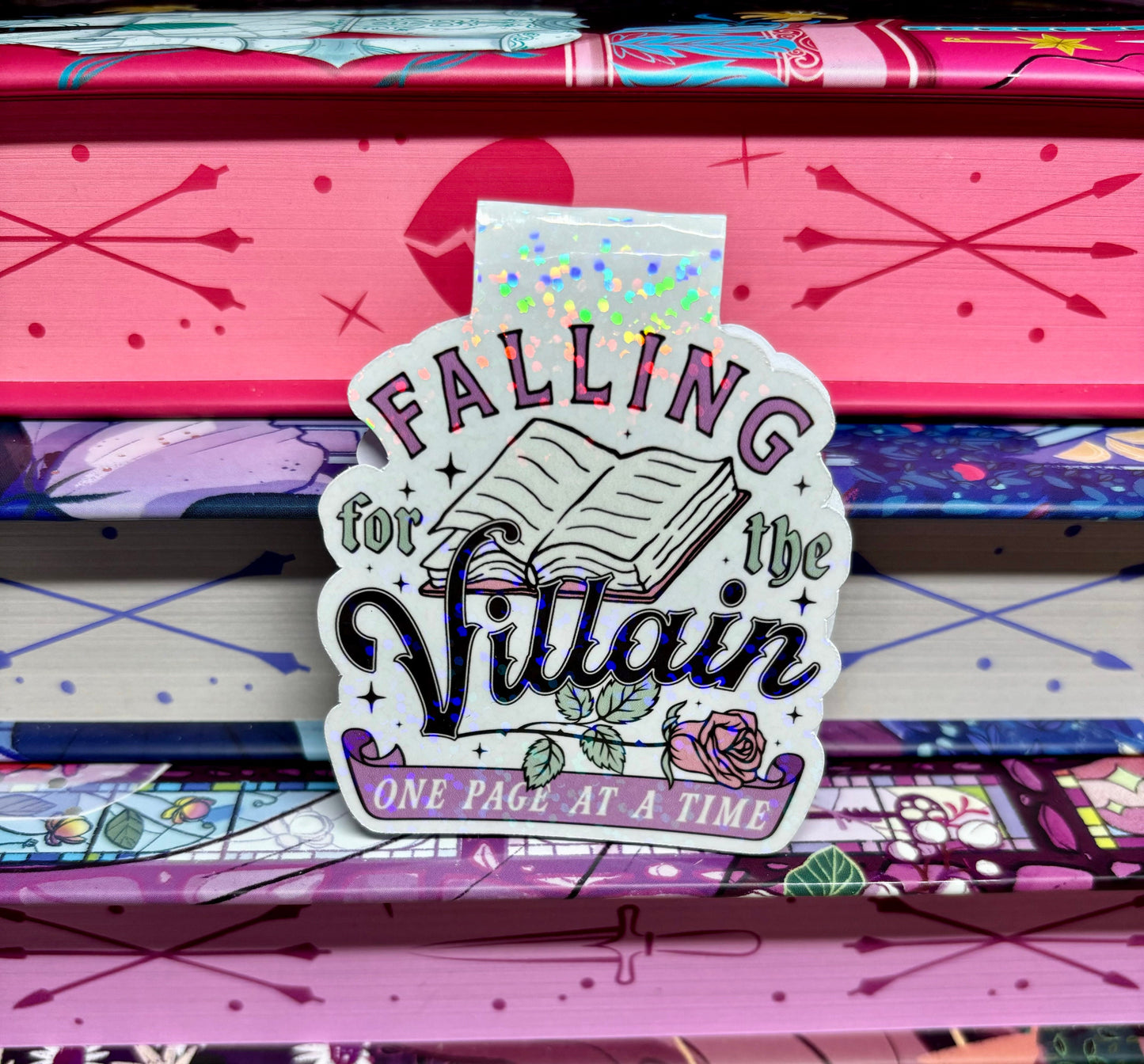 Falling For The Villain One Page At A Time Magnetic Bookmark