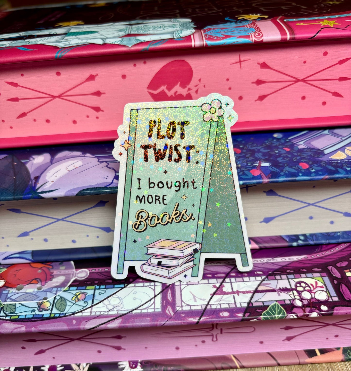 Plot twist I Bought More Books Floor Sign Style Sticker