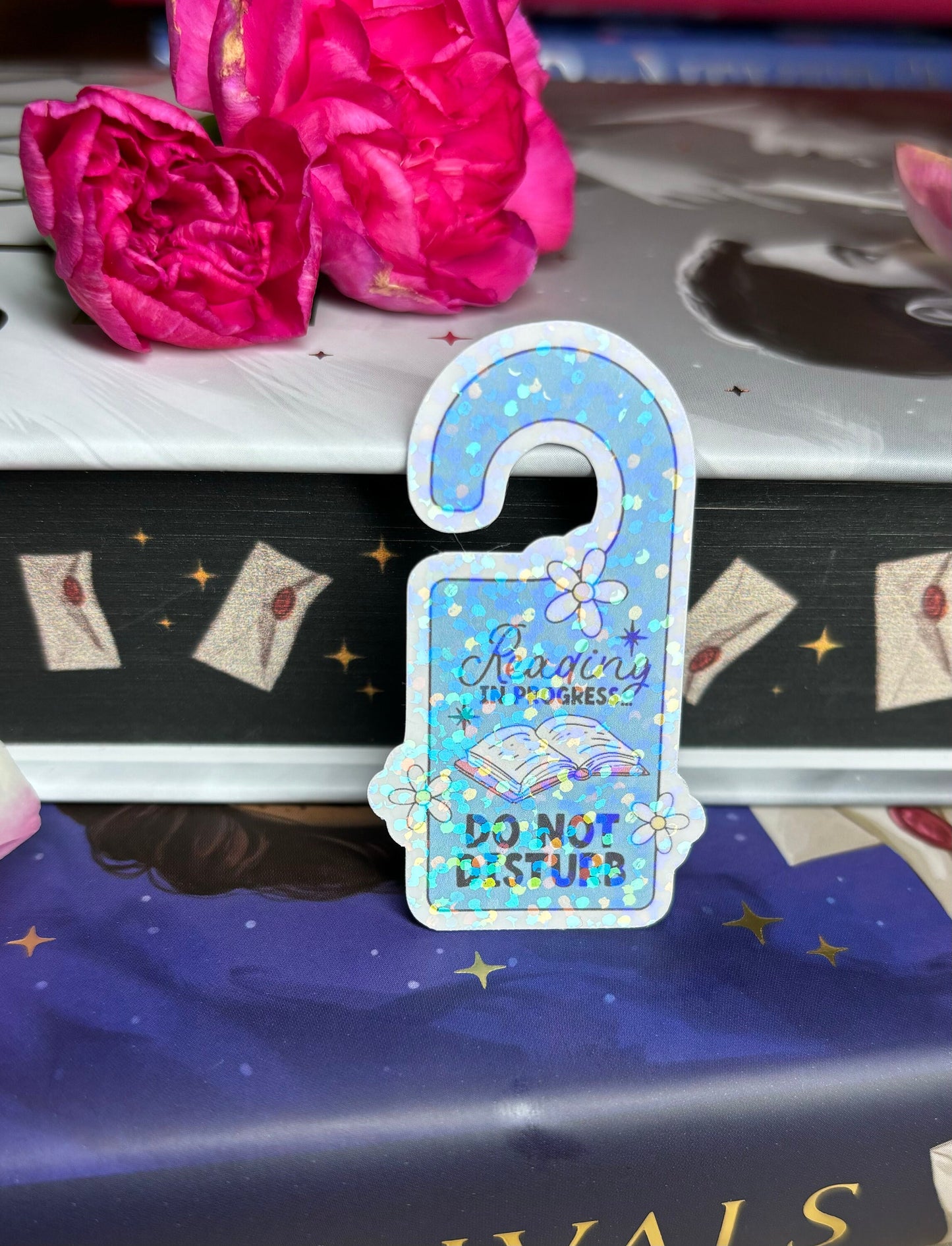 Mini Reading In Progress Do Not Disturb Door Sign Style Sticker