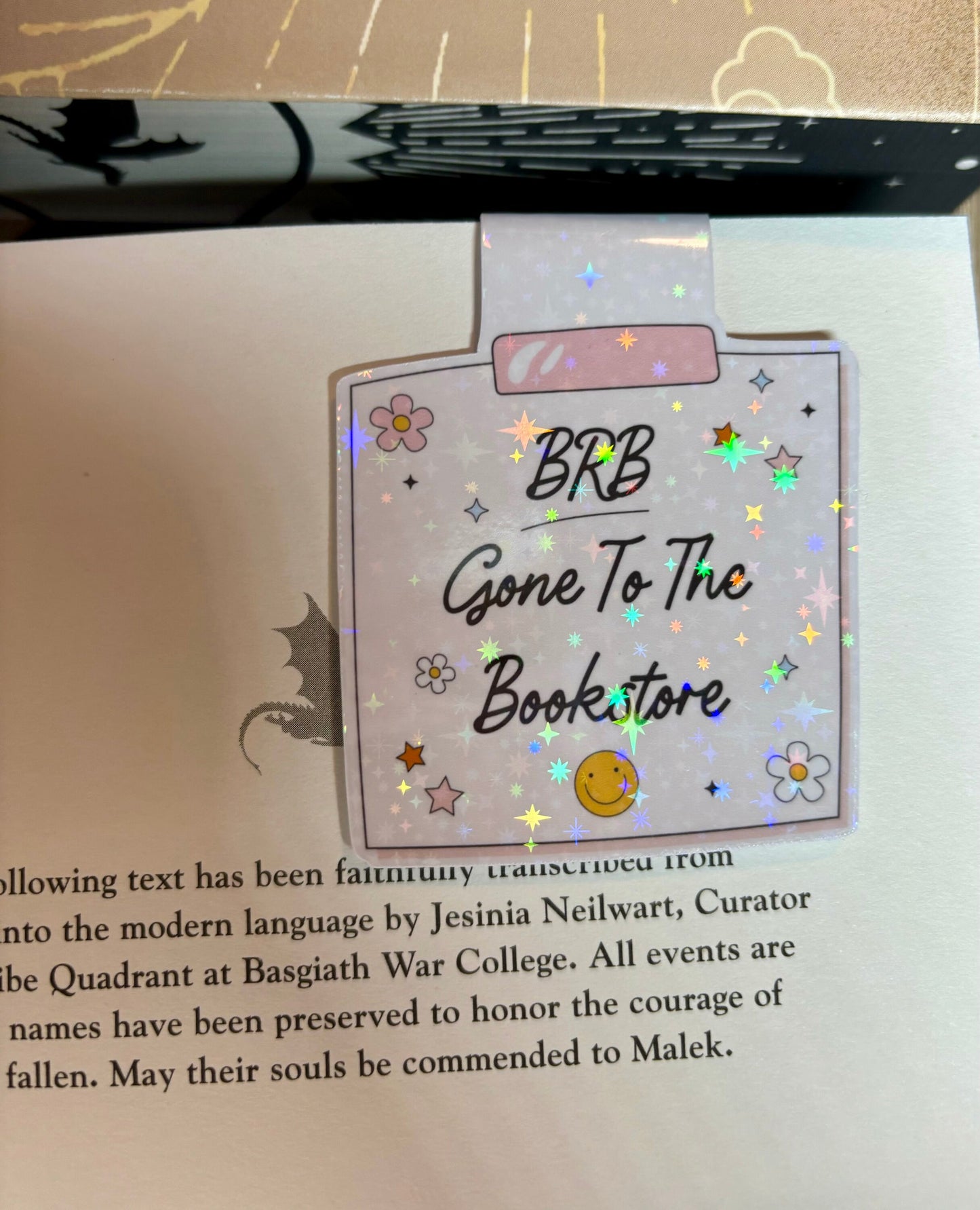 BRB Gone To The Bookstore Memo Note Style Magnetic Bookmark