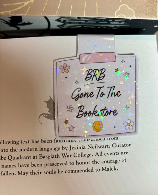 BRB Gone To The Bookstore Memo Note Style Magnetic Bookmark