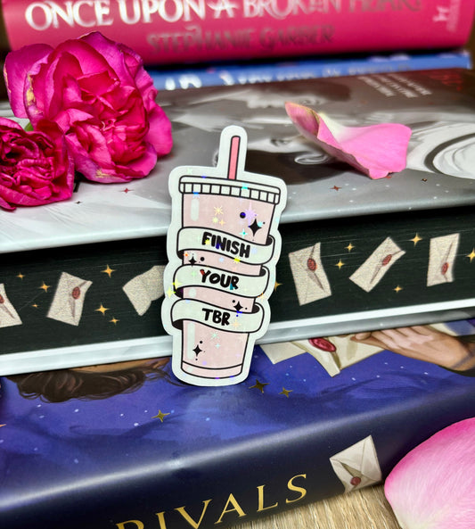Mini Finish Your TBR Cold Cup Sticker