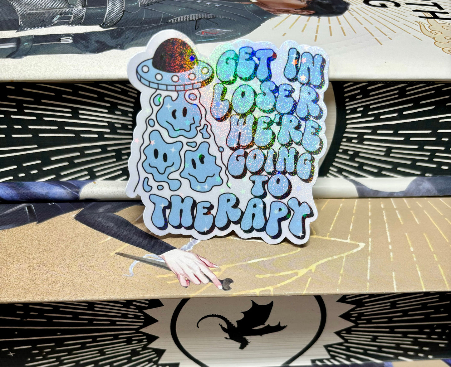 Get In Loser We're Going To Therapy Aliens Sticker