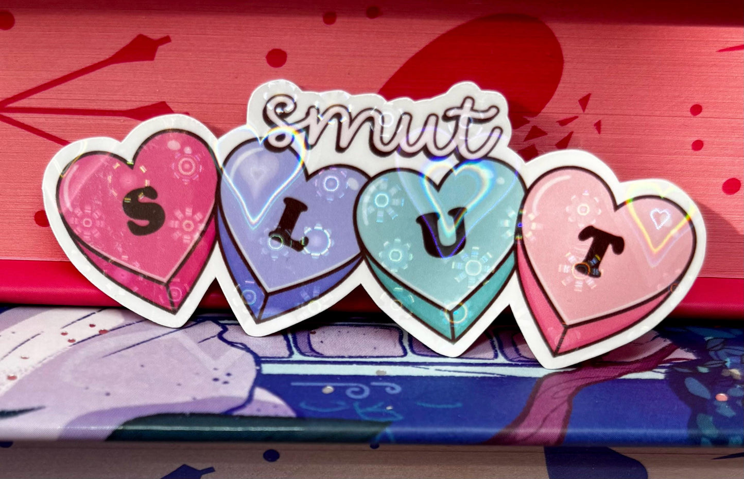 Mini Love Heart Smut Slut Sticker
