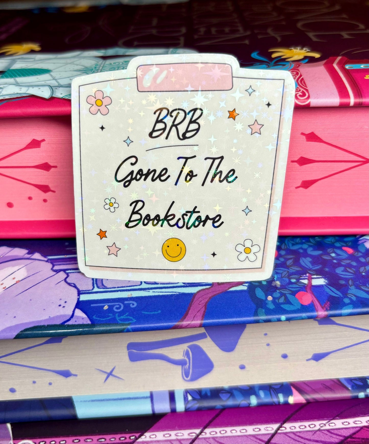 BRB Gone To The Bookstore Memo Note Style Sticker