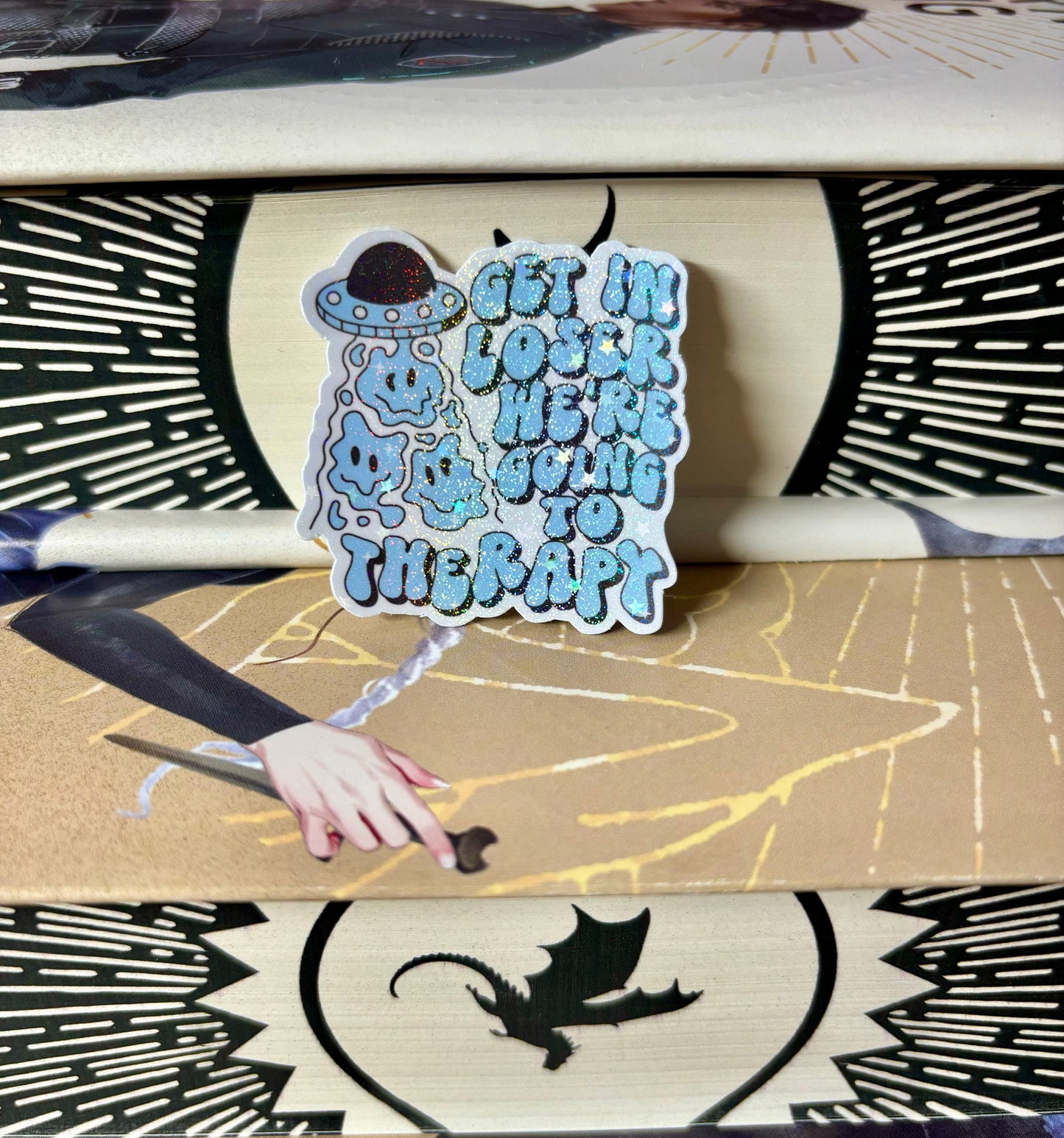 Mini Get In Loser We're Going To Therapy Aliens Sticker