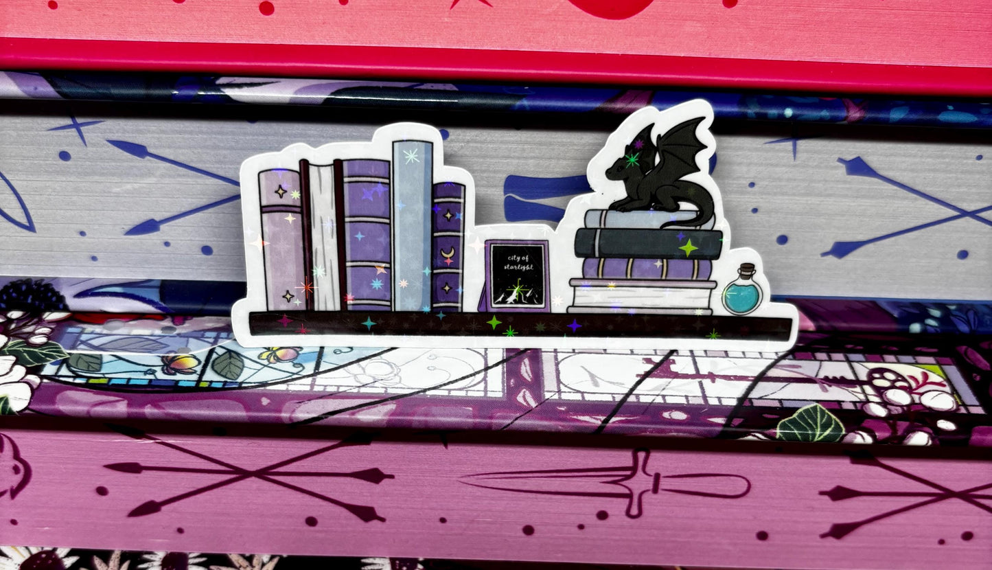 Fantasy Book Shelf Sticker