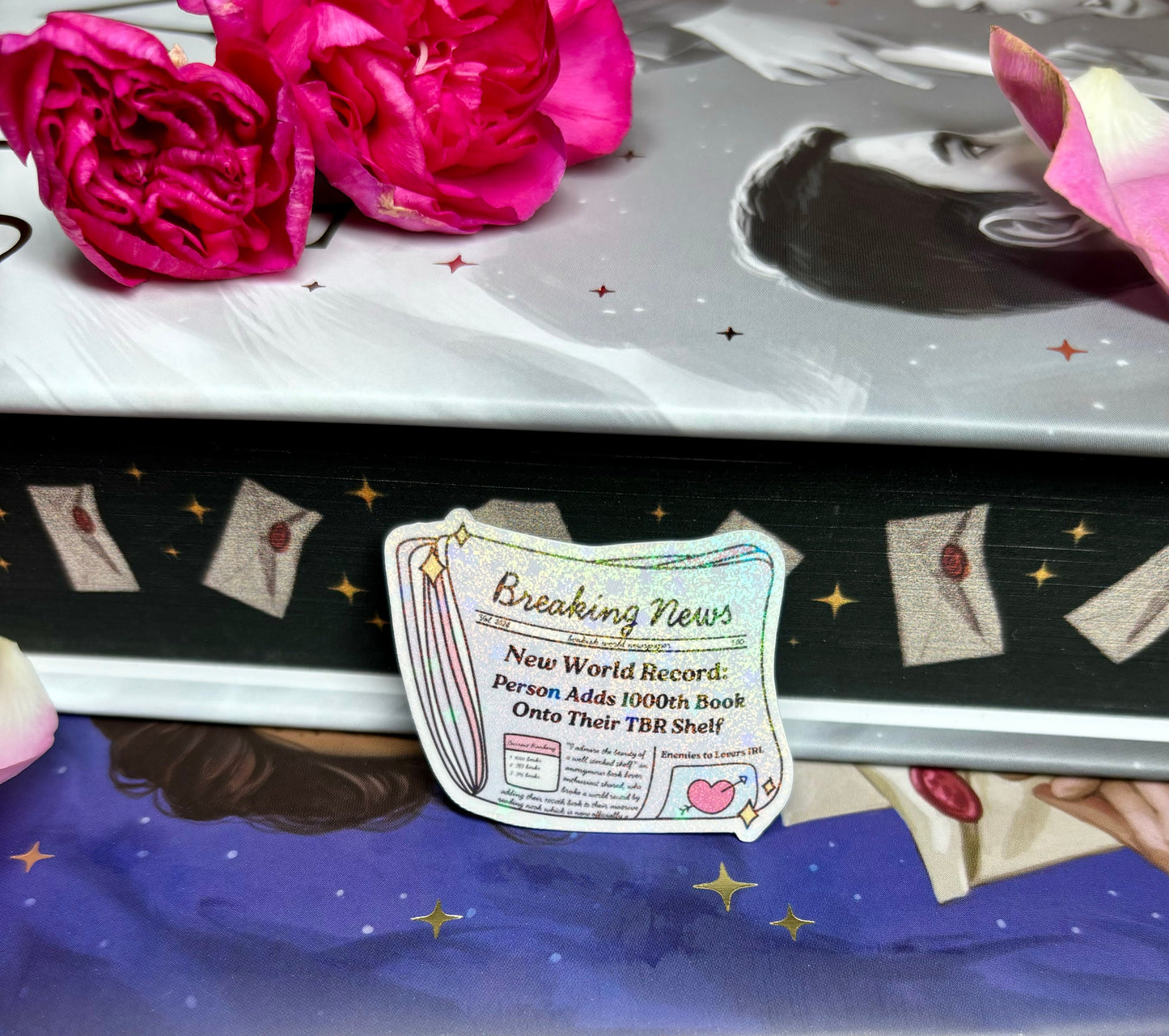 Mini Cute Bookish News TBR Sticker