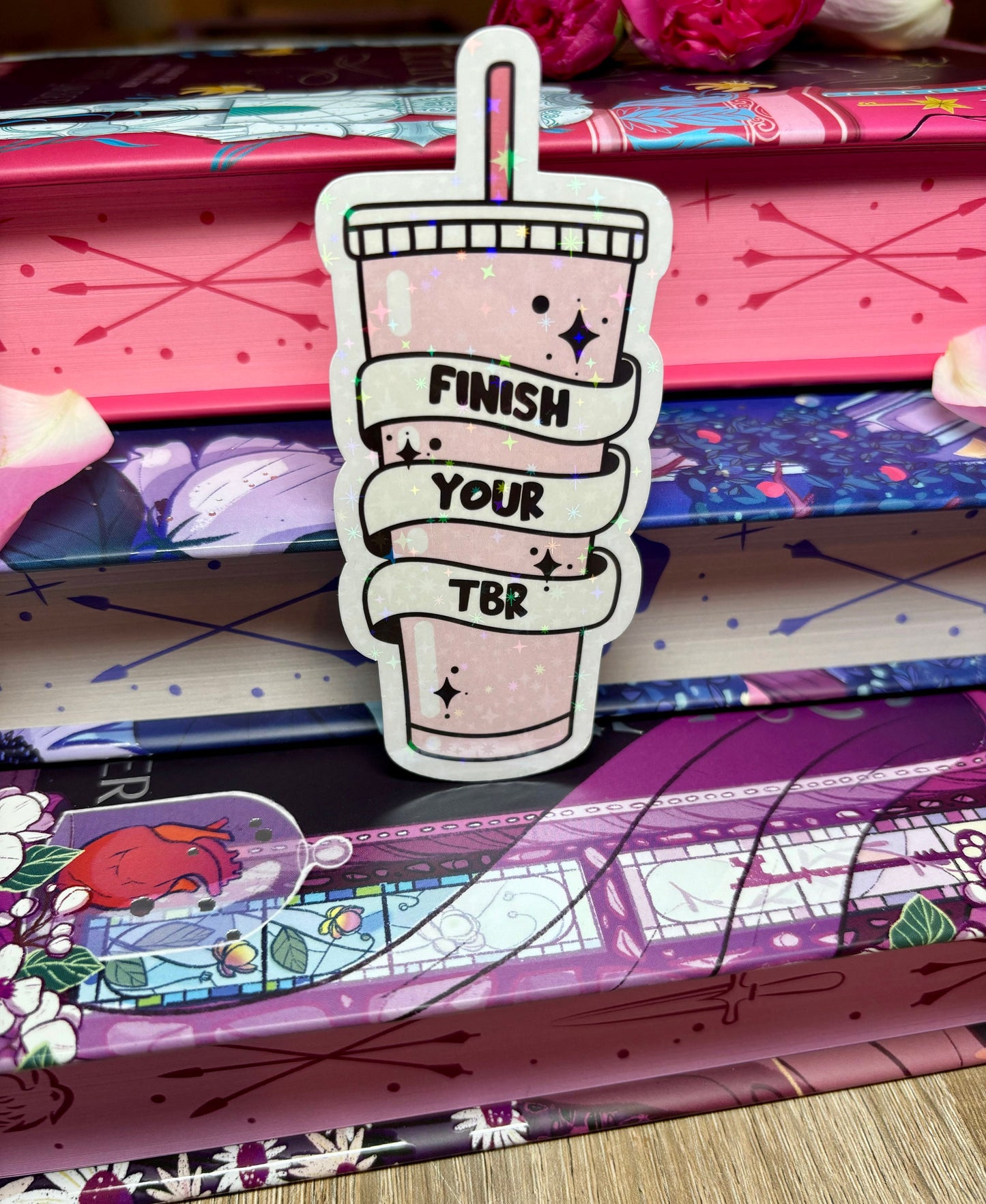 Finish your TBR cold cup Sticker