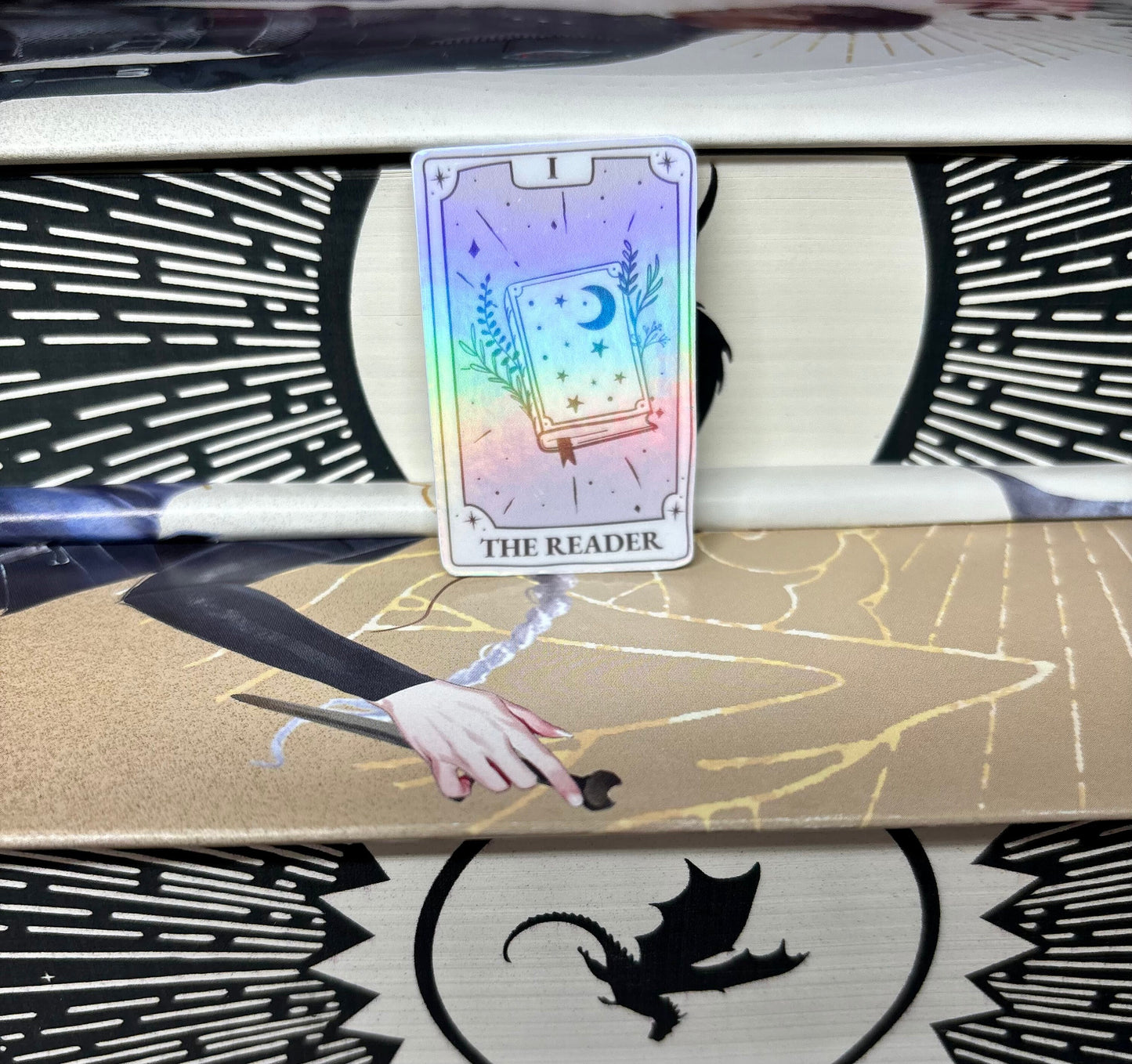 Mini The Reader Tarot Card Sticker