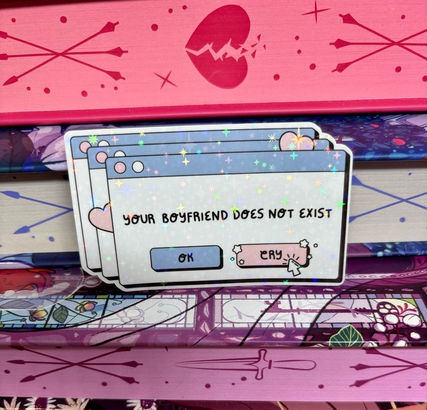 Your Boyfriend Does Not Exist Error Message Sticker