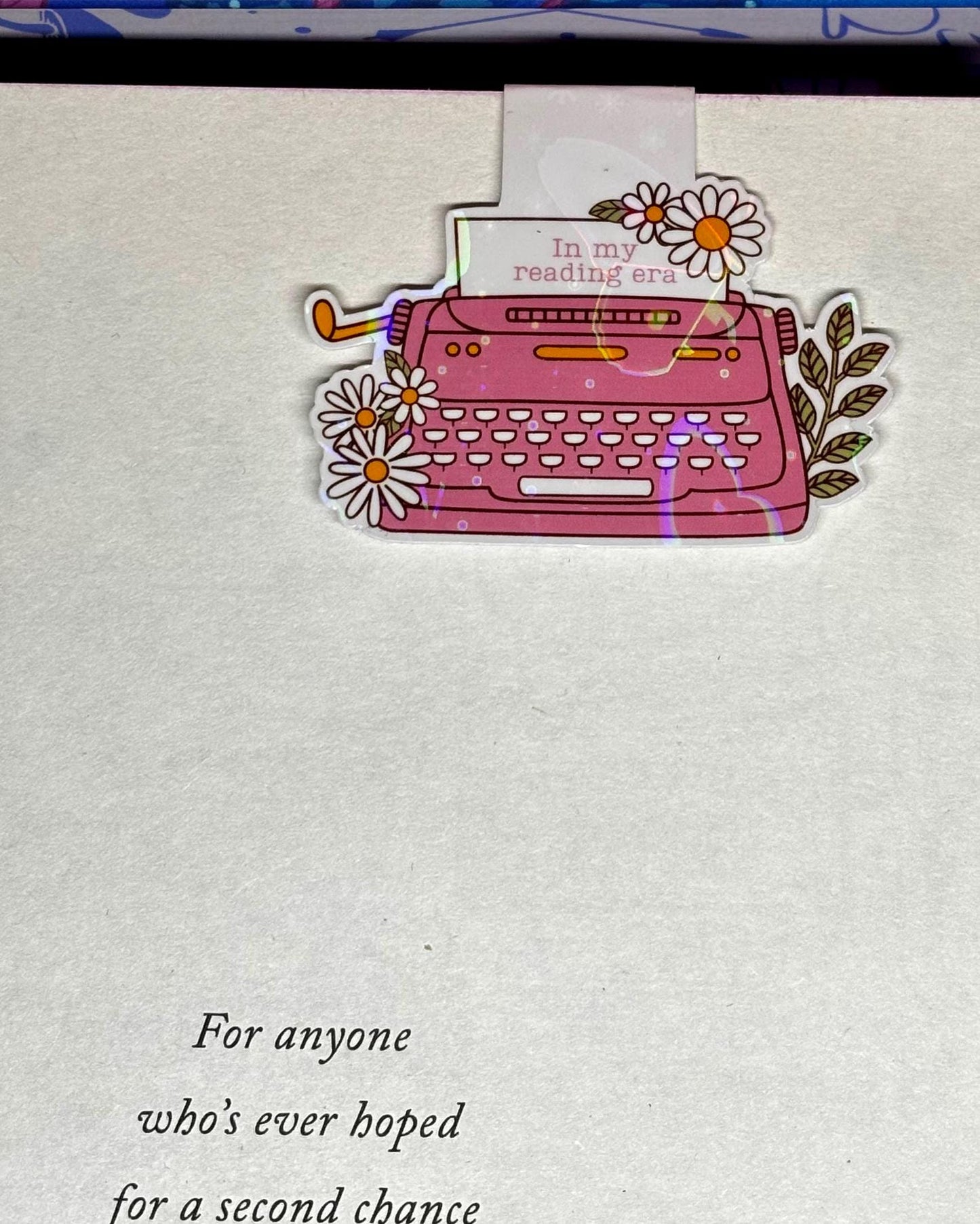 Mini In My Reading Era Typewriter Magnetic Bookmark