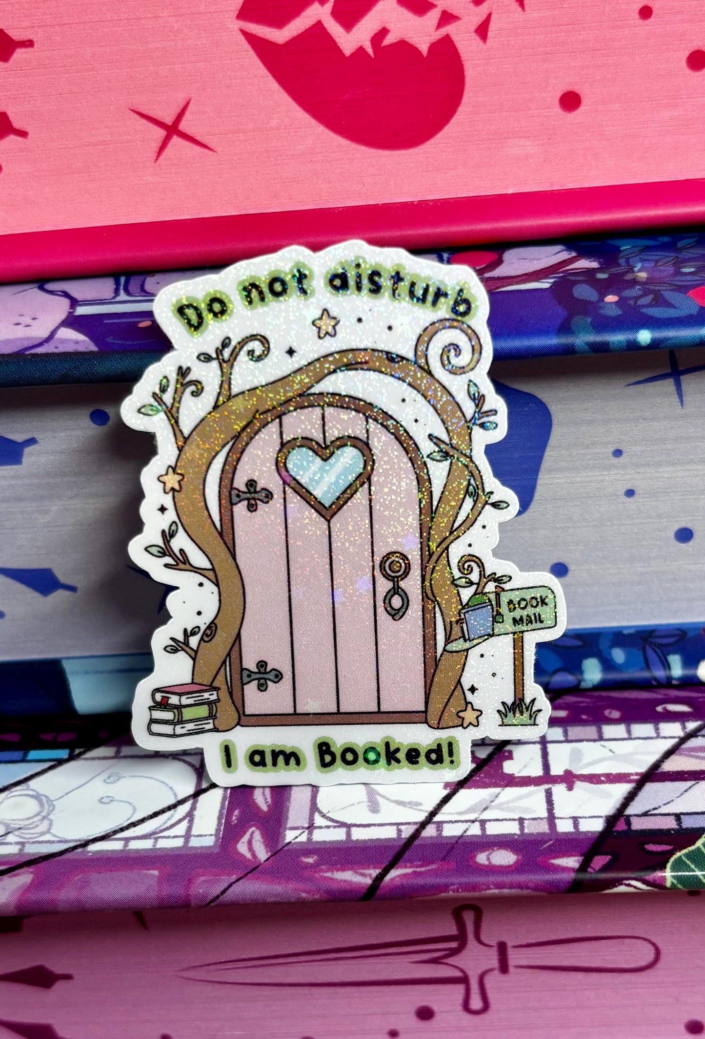 Mini Do Not Disturb I Am Booked Door Sticker