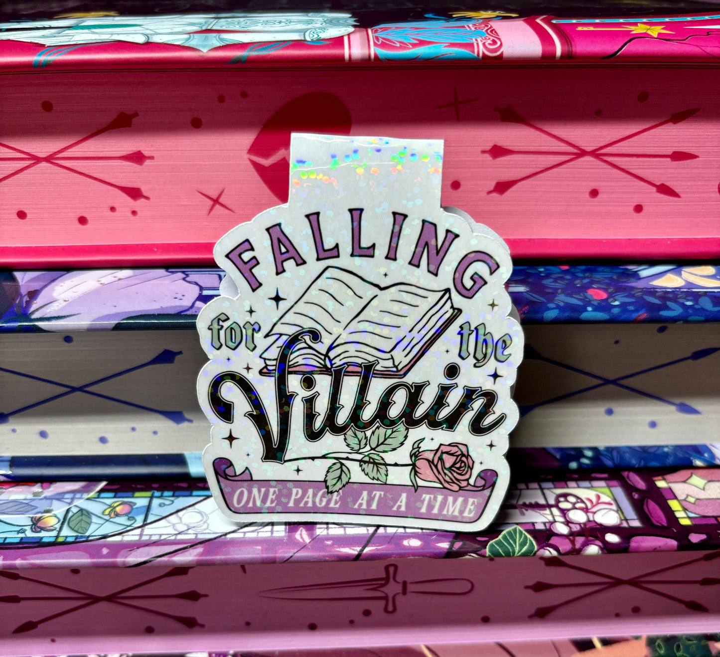 Falling For The Villain One Page At A Time Magnetic Bookmark